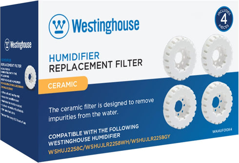 Westinghouse Humidifier Replacement Filter, Set of 4 Ceramic Ball Filters with Honeycomb Filtertrap System