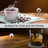 EAGMAK Set of 8 Absorbent Marble Style Ceramic Coasters for Drinks with Holder, Grey, Home Decor