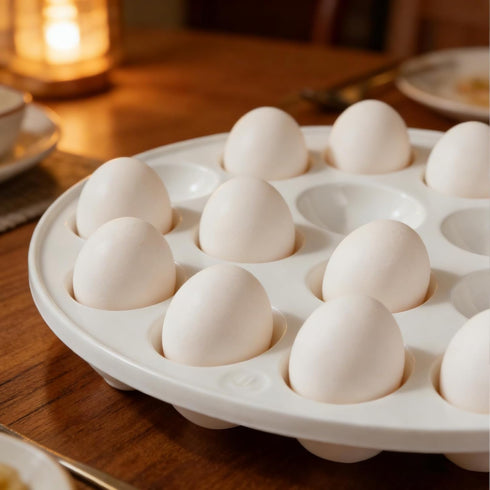 22 Cinf Ceramic Deviled Egg Containers Deviled Egg Platter Easter Gift Carrier Holder Trays with Slots for Holiday