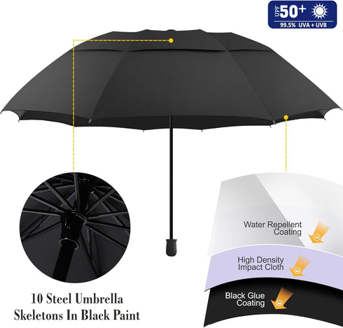 DUOUPA 50+ 360 Patio Umbrellas UPF Adjustable Shade Umbrella,Beach Umbrella with Universal Clamp,Beach Clamp on