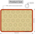 Macaron Silicone Baking Mat - Set of 2 Non Stick Silicon Macaroon Baking Sheet Cookie Liner (Red)