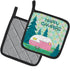 Caroline's Treasures VHA3004PTHD Happy Campers Glamping Trailer Pot Holders, Kitchen Heat Resistant, 7 1/2 x 7 1/2
