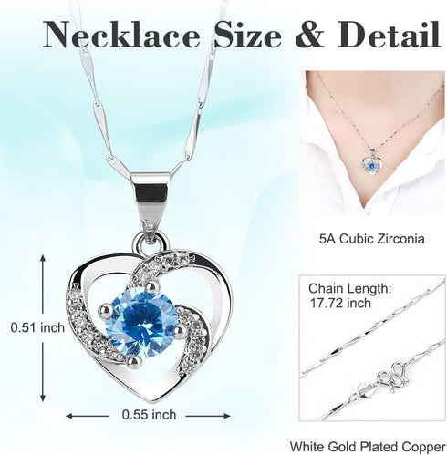 SHOKUTO Preserved Rose - Birthday Gifts for Women, Mom, Girlfriend, Jewelry Boxes with Necklace for Grandma, Wife,