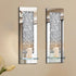 Pibeyer set 2, Crystal Crush Diamond Wall Candle holder of Rectangle Silver Mirrored Candle Sconces, Home Wall