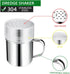 Stainless Steel Dredge Shaker, 6 Oz Spice Shakers with Handle, Fine Powder Shakers for Baking Seasoning