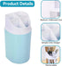 Blue Kitchen Utensil Holder with Cover, 4 Compartment Wall-Mounted Plastic Silverware Holder, Utensil Drying Rack for