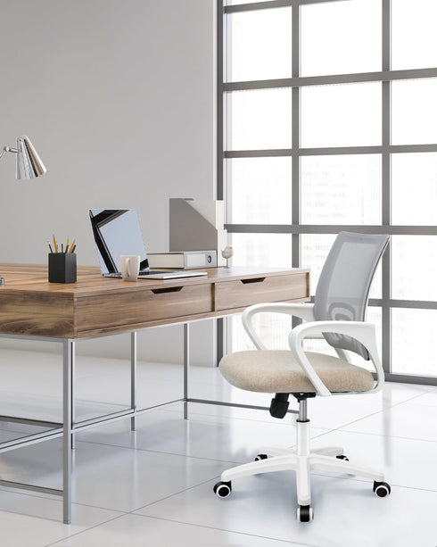 NEO CHAIR Office Desk Computer Chair Ergonomic Mesh Gaming Cushion Seat with Comfy Lumbar Mid Back Support Adjustable