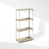 Furinno Turn-N-Tube 4-Tier Multipurpose Bookshelf, Bookcase, Sonoma Oak/White
