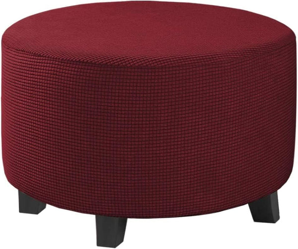 Ottoman Cover Stretch Ottoman Slipcover Round Ottoman Storage Cover Folding Stool Covers