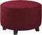 Ottoman Cover Stretch Ottoman Slipcover Round Ottoman Storage Cover Folding Stool Covers