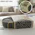Angardy Homeware Set 6 Housewarming Coasters of - Non-Slip - Round Pads with Smart Groove Patterns & Gold Holder