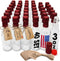 PATRIOT CREATIVE PATRIOT 40 Pack 3oz Hot Sauce Bottles with Lids RED, Glass Woozy