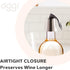 OGGI Stainless Steel Bottle Stopper Set - Stylish Wine Saver Stoppers with Airtight Sealer Levers for Champagne &