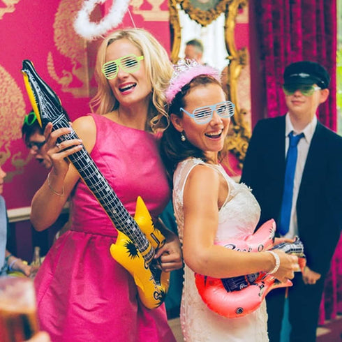 LNCOJOLM Inflatable Musical Balloons Photo Booth Props Guitar Christmas Halloween Decoration Saxophone Microphone