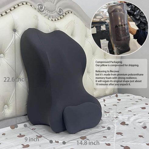 jatleyming 27 Memory Foam Wedge Pillow Couples Pillow - Intimacy Butt Pillow Cushion for Lumbar Support, Lift