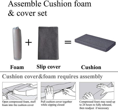 Saula 32 12 Inch Settee x Piano Bench Cushions for Indoor Furniture with Ties Non Slip Kitchen Dining Room Bench seat