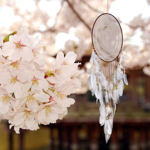 Tvoip Dream Catcher - Handmade Feather Dreamcatchers for Wall Hanging, Bedroom Home Decoration (Dia 15.75inch)