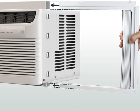 Flehomo Adjustable Insulation AC Side Panels with Frame for 12,000 BTU Window Air Conditioner Unit