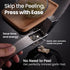 No Peeling Required Garlic Press Stainless Steel with Detachable Handle for Coarse Mincing - Premium Garlic Mincer