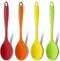GEEKHOM 4 Pieces Silicone Spoons, Large Heat Resistant Kitchen Utensils, Non-stick Stirring Spoons for Cooking & Baking