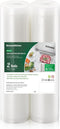 Bonsenkitchen Vacuum Food Sealer Rolls Bags, 2 Packs, 11 in x 20 ft, BPA Free, Durable Customized Size Food Bags for