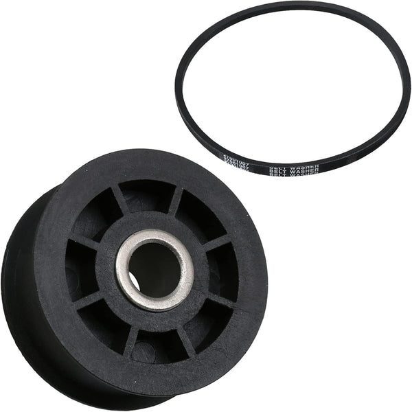 40045001 Washing Machine Idler Pulley Wheel & 27001007 Washer Drive Belt Replacement for Amana, Replace 37820 38225