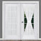 Rose Home Fashion Voile French Door Curtains | Set of 2 Panels, Sidelight Curtains, White, W40 x L72
