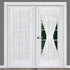 Rose Home Fashion Voile French Door Curtains | Set of 2 Panels, Sidelight Curtains, White, W40 x L72