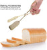 Gold Serving Tongs, Zinc Alloy Bread Clip Salad Food Tongs for Serving Food, 23cm/9.1in X 5cm/2.0in (Gold)