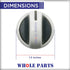 Whole Parts Washer and Dryer Control Knob Assembly Part# WP3402572 - Compatible with Kenmore & Whirlpool