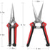WYF Pruning Scissors, Professional Garden Shears, Sharp Stainless Steel Blades, Hand Pruner for Harvesting, 8.1IN (Red)