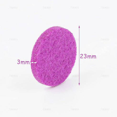 AUEAR 100 Pack Replacement Felt Pads for Essential Oil Diffuser Locket Necklace, 0.87 inch