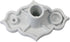 PME Creative Set of 4 Plaque Rose & Plain Embossing Plunger Cutters