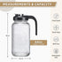 2 Quart Glass Pitcher with Lid - Airtight & Leakproof Mason Jar Pitcher with Filter Lid, Wide Mouth Glass Jar, Heavy