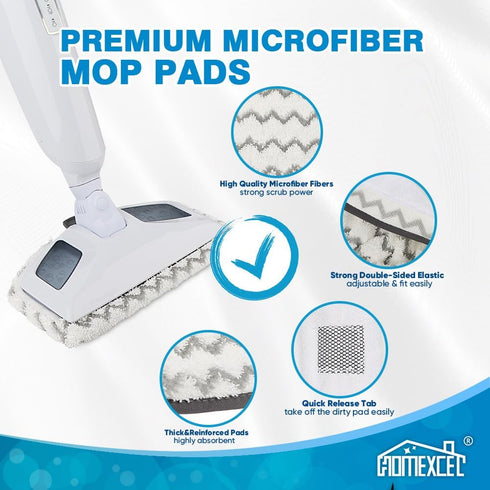 HOMEXCEL Steam Mop Replacement Pads, Compatible with Bissell Powerfresh 1940 1806 1440 1544 Series, 4 Pack