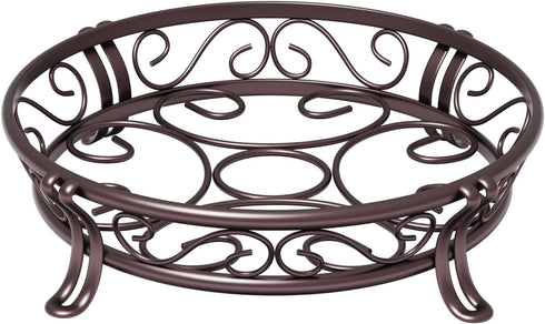 Yimobra Metal Plant Stand, Heavy Duty Flower Pots Holder, Rustproof Wrought Iron Planter Stands, 10.3 Inches, Bronze