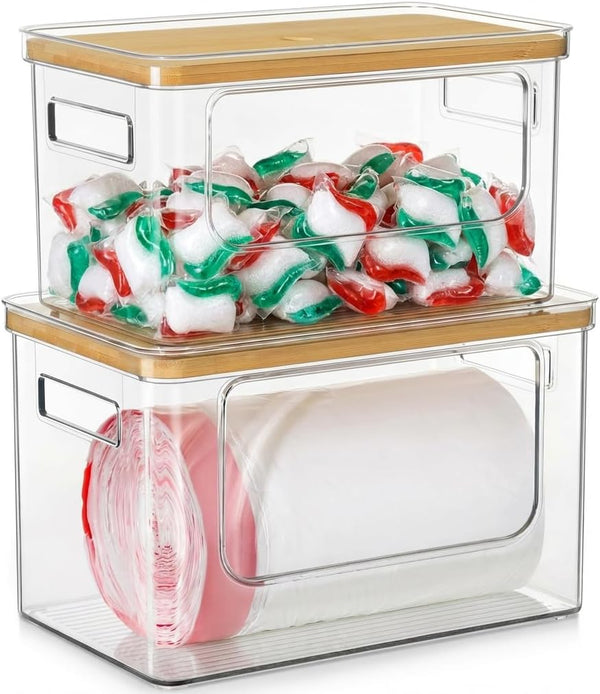 Hudgan Trash Bag Dispenser Under Sink, 2 in 1 Garbage Bag Holder