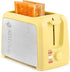 Holstein Housewares 2-Slice Toaster, Yellow/Stainless Steel with 7 Browning Control Settings for Bagels