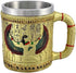 Egyptian Theme Golden Winged Isis Motherhood and Magic Goddess Beer Stein, Great Gift for Ancient Egyptian Culture
