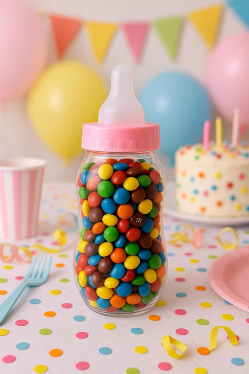 AVELLIM 11 Jumbo Pink Baby Bottle Decoration Large Fillable Baby Shower Centerpiece, Gender Reveal Party Table Decor