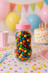 AVELLIM 11 Jumbo Pink Baby Bottle Decoration Large Fillable Baby Shower Centerpiece, Gender Reveal Party Table Decor