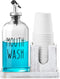 Glass Mouthwash Dispenser for Bathroom, 16 OZ Mouthwash Dispenser with Pour Spout