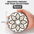 Set 6 4 inches Baalaka Drink Coasters of with Holder, Ceramic Absorbent Coaster for Drinks, Boho Coasters with Cork