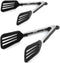 Cooking Tongs, 9 inches and 12 inches Stainless Steel Kitchen Silicone Serving Tong with Locking Handle