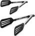 Cooking Tongs, 9 inches and 12 inches Stainless Steel Kitchen Silicone Serving Tong with Locking Handle