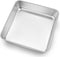 E-far 9x9 Inch Square Cake Pan, Stainless Steel Non-Toxic Bakeware for Lasagna, Brownies, Casseroles, 2 Inch Deep