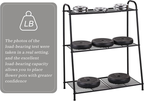 Kitsanery Plants,3 Metal Plant Stand Indoor Outdoor for Multiple Tier Plant Shelf,Large Heavy Duty Flower Holder Ladder