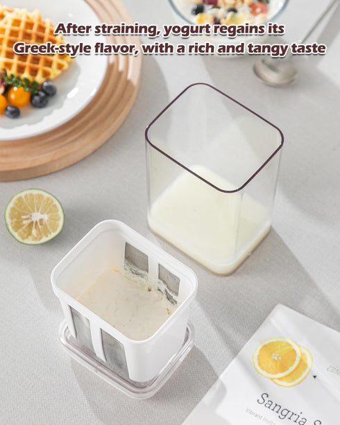 Tendiren 19oz/562ml Juice(1Pack) Yogurt Strainer, Thick Greek Yogurt Milk Filter, Food Strainer, Greek Yogurt Strainer