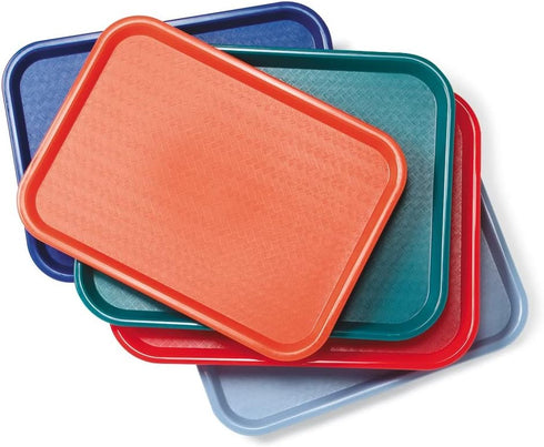 Carlisle FoodService Products Cafe Fast Food Tray, Patterned Surface for Cafeterias, Plastic, 17.87 X 14 X 0.98 Inches,