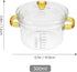 CALLARON Glass Saucepan Stovetop Milk Butter Warmer Stew Simmer Noodle Cookware with Cover and Dual Handle for Pasta Chocolate Melting Coffee Tea Soup 300ml by CALLARON